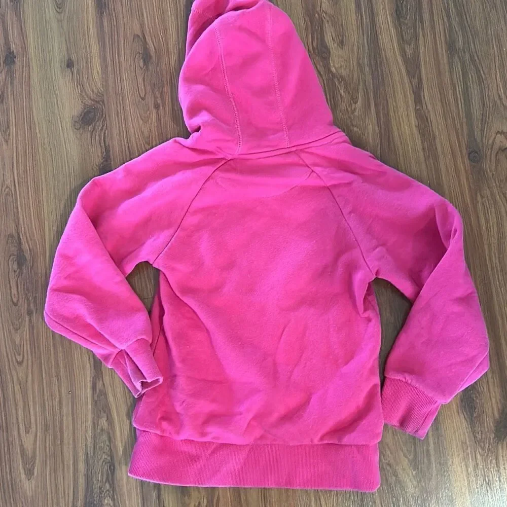 Kids  pink hoodie sweatshirt with heart logo kangaroo pouch kids 6